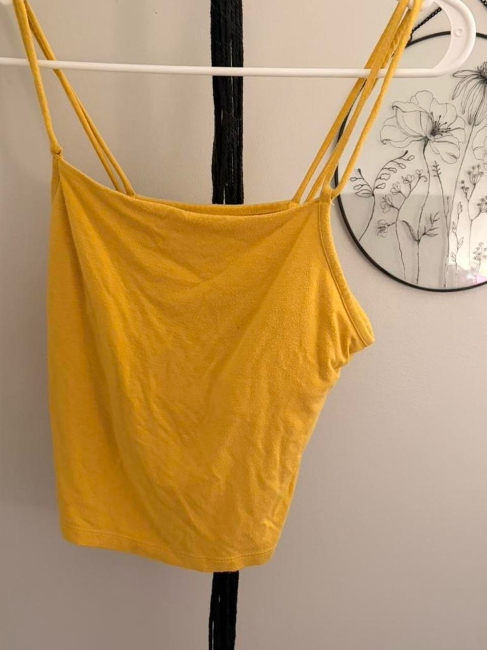 RVCA Women's Double-Strap Mustard Yellow Camisole